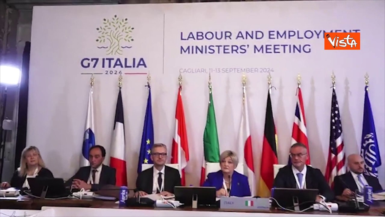 G7 Lavoro a Cagliari, la foto di gruppo con la Ministra Calderone e i suoi omologhi
