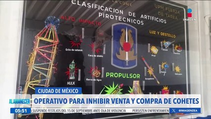 Implementan el Operativo Cometa 2024 para inhibir la venta y compra de cohetes en CDMX