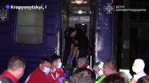 Evacuation train from Donetsk region arrives in central Ukraine