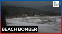 'Bebinca' causes big waves, destroys cottages on Surigao City beach