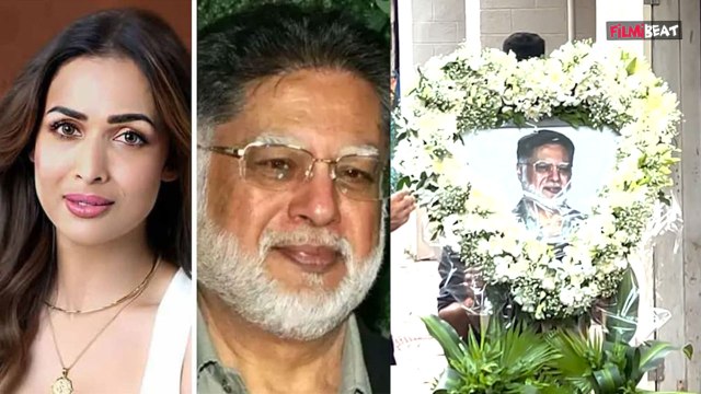 Malaika Arora Father Death: Malaika के पापा की Photo को फूलों से ऐसे सजाया गया | FilmiBeat