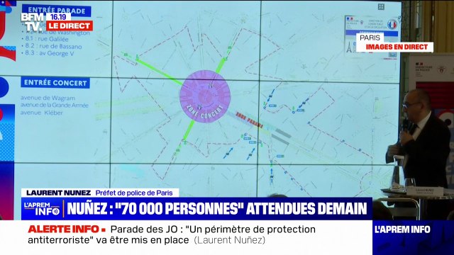 Parade olympique: 4000 membres des forces de l'ordre seront mobilisés, indique le préfet de police de Paris Laurent Nuñez
