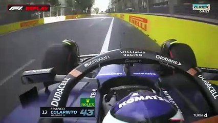 Colapinto chocó en el FP1 de Azerbaijan 2024