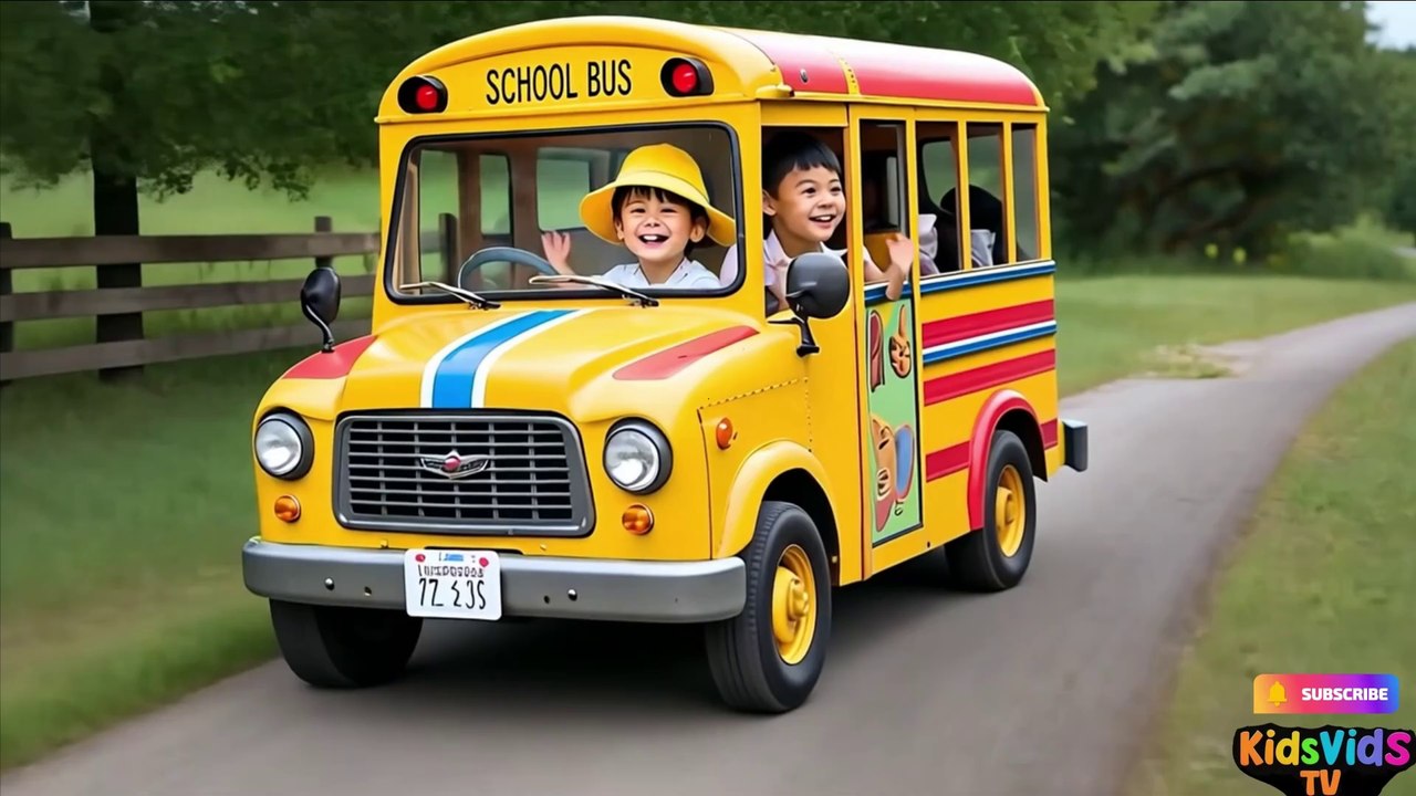 The wheels on the car go round and round go round and round - Nursery Rhymes & Kids Songs | Part-23