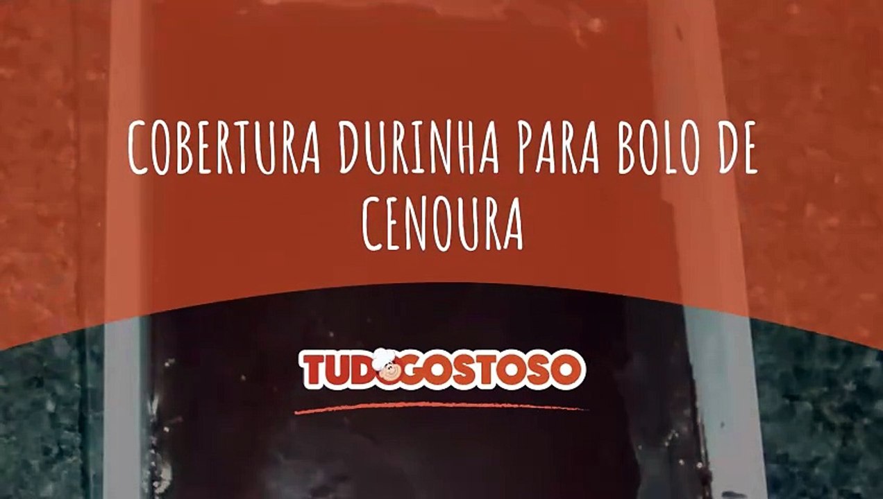 Cobertura durinha para bolo de cenoura