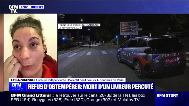 Livreur tué par un automobiliste en refus d'obtempérer: On a très peu d'assurance, très peu de sécurité, très peu de protection , réagit Leila Ouadah (Collectif des livreurs autonomes de Paris)