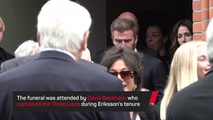 Tải video: David Beckham joins mourners at Sven-Goran Eriksson's funeral in Sweden