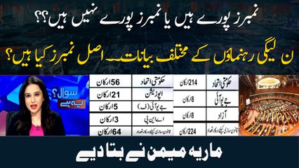 Numbers Poray Hain Ya Numbers Poray Nahi Hain?? Noon Leaguei Rehnumao Ke Mukhtalif Bayanat..