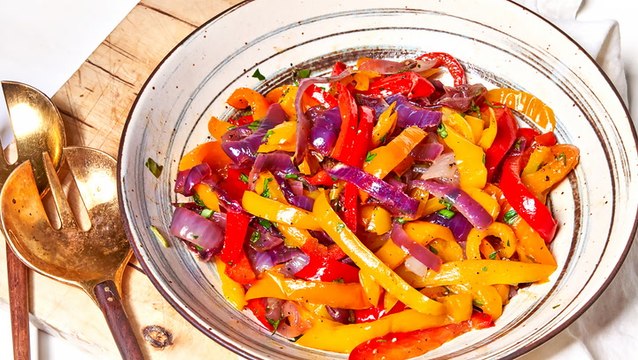 How to Make Roasted Peppers & Onions