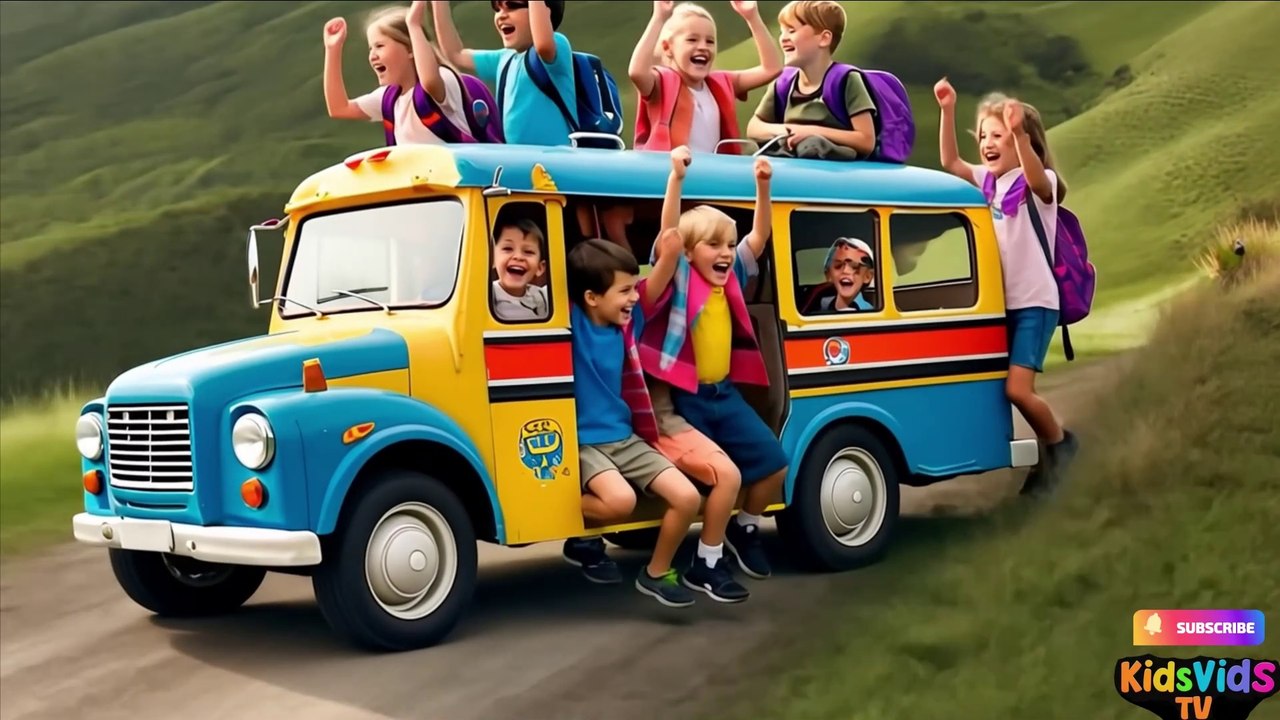 Wheels on the bus go round and round - car go round and round - Nursery Rhymes Kids Songs | Part-24