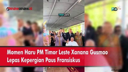 Momen Haru PM Timor Leste Xanana Gusmao Melepas Kepergian Paus Fransiskus