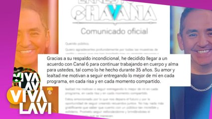 Ernesto Chavana lanza comunicado tras acuerdo con Canal 6