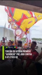 Torcida do Vitória promove "Aeronego" pré-jogo contra o Atlético-GO
