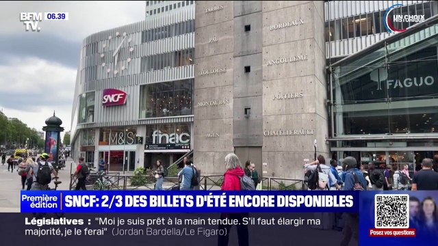 Vacances d'été: seul un billet de TGV sur trois a été vendu