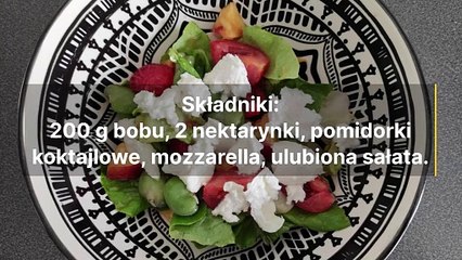 Sałatka z bobem i mozzarellą
