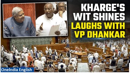 Rajya Sabha Showdown: Kharge’s Humor Wins Over VP Dhankar, Tense Moment Turns Light | Watch
