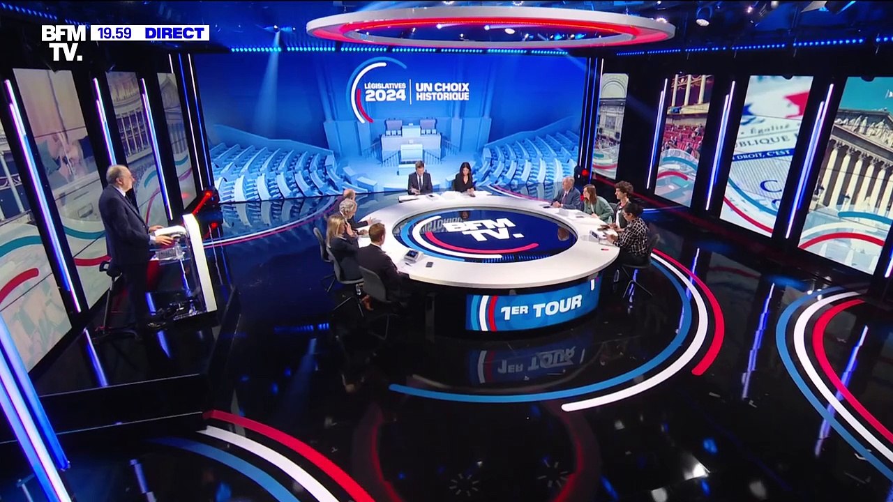 L'annonce des résultats du premier tour des législatives 2024 sur BFMTV ce dimanche 30 juin 2024.