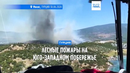 Лесные пожары бушуют на юго-западном побережье Турции