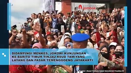 DIDAMPINGI MENKES, JOKOWI KUNJUNGAN KE BARITO TIMUR TINJAU RSUD TAMIYANG LAYANG DAN PASAR TEMENGGOENG JAYAKARTI