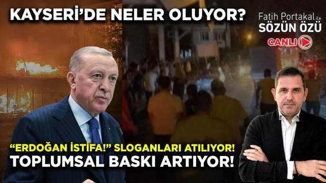 KAYSERİ'DE NELER OLUYOR? “ERDOĞAN İSTİFA!” SLOGANLARI ATILIYOR! TOPLUMSAL BASKI ARTIYOR!