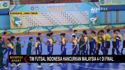 Taklukkan Malaysia 4-1, Tim Futsal Indonesia Sabet Medali Emas di ASEAN University Games 2024!