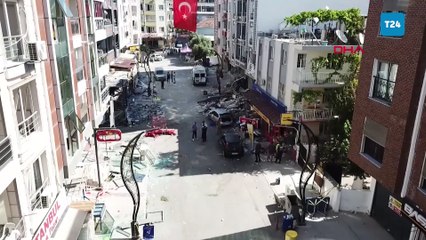 İzmir'deki patlamanın ardından hasar tespit çalışmaları başlatıldı