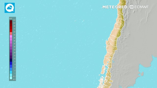 Río atmosférico y frente cálido sobre el sur de Chile abre la semana con intensas lluvias