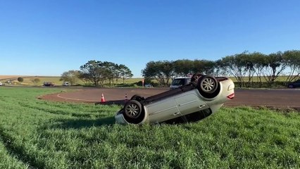 Capotamento é registrado na rodovia BR-163