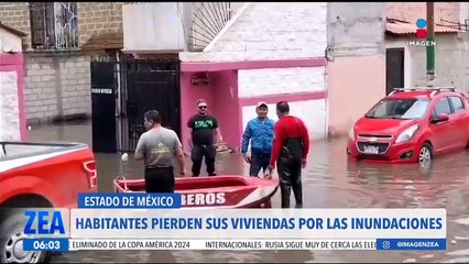Familias del fraccionamiento Rancho San Blas quedan bajo el agua por una intensa lluvia