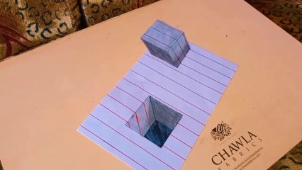 3d drawing on paper | easy drawing on paper