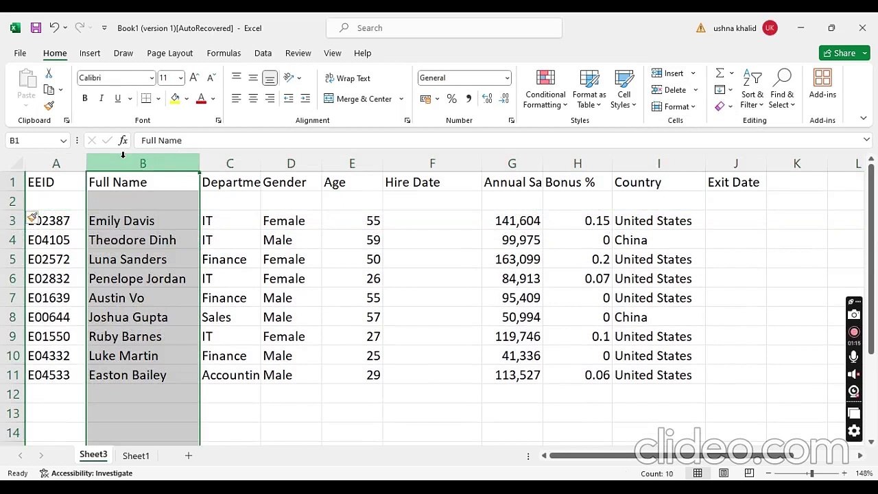 MS Excel _ Cells Formatting _ Adjust Rows height and column width