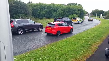 Armed police search for wanted man in Kincraig Road, Blackpool