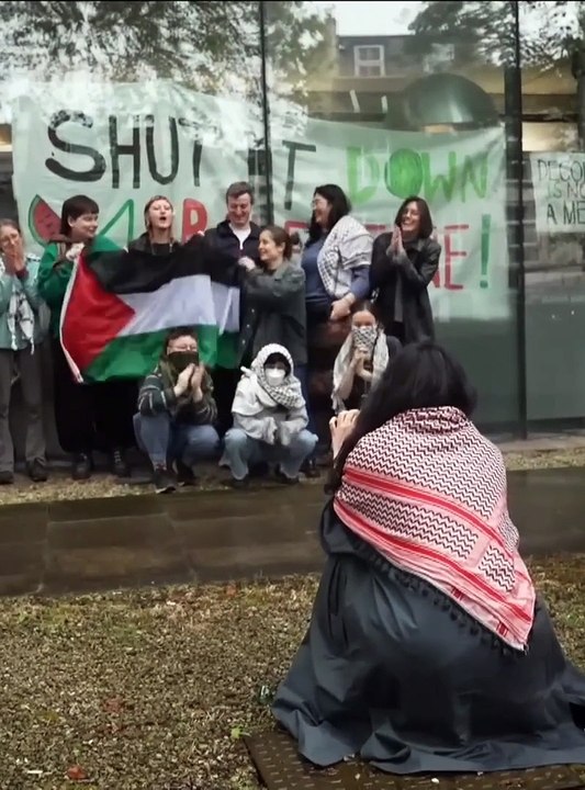 Protest by UK students.