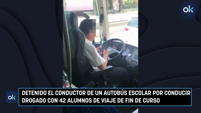 Detenido el conductor de un autobús escolar por conducir drogado con 42 alumnos de viaje de fin de curso