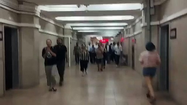 Ankara Adliyesi'nde 10 Ekim Gar Katliamı davası sonrası protesto