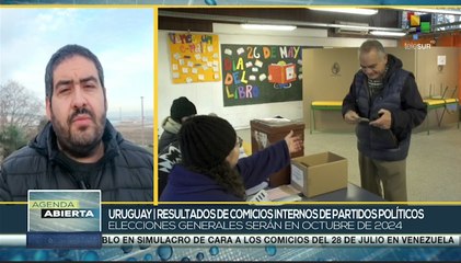 Скачать видео: Frente Amplio de Uruguay triunfa en las elecciones internas