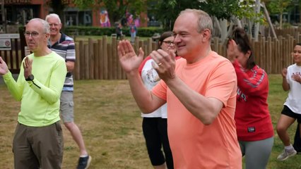 Ed Davey breaks a sweat at Zumba class