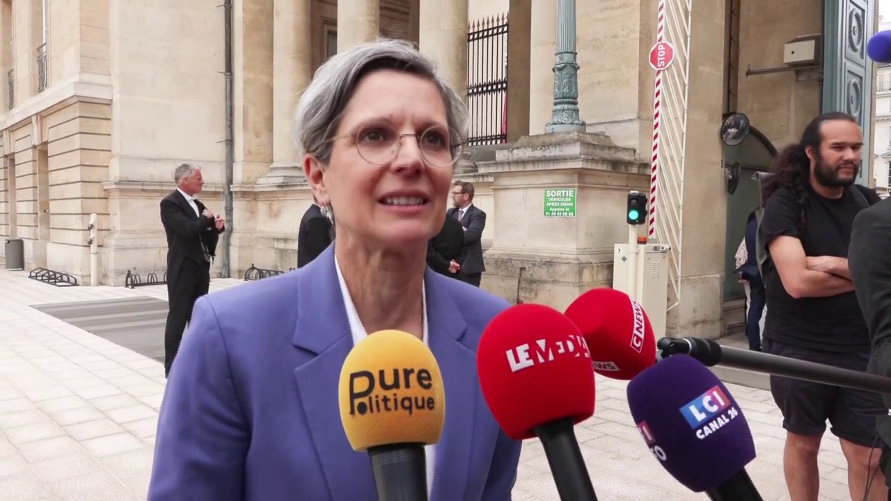 "Nous sommes face à une 'trumpisation' de la démocratie française", déclare Sandrine Rousseau (députée NFP - Les Écologistes élue)