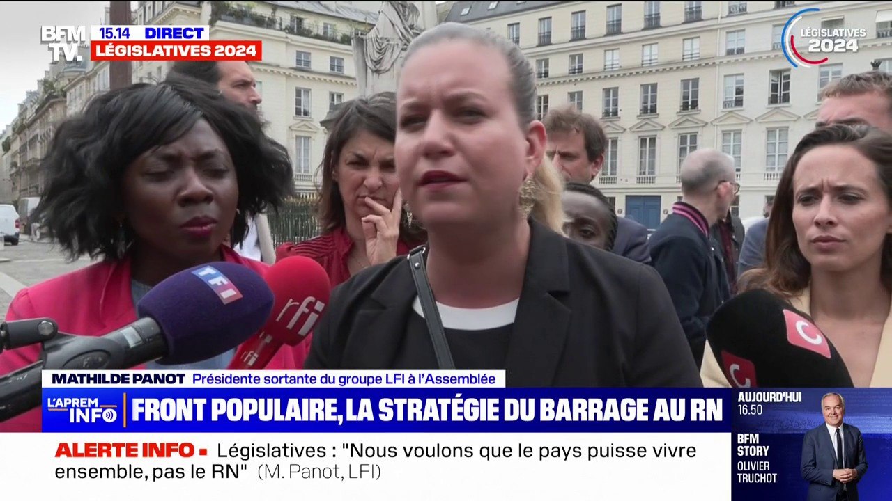 Législatives: "Nous voulons fédérer le peuple", déclare Mathilde Panot, députée élue NFP-LFI, à son arrivée à l'Assemblée nationale