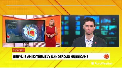 Hurricane Beryl continues its move through the Caribbean