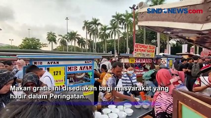Makan Gratis untuk Masyarakat Meriahkan HUT Bhayangkara ke-78 di Monas