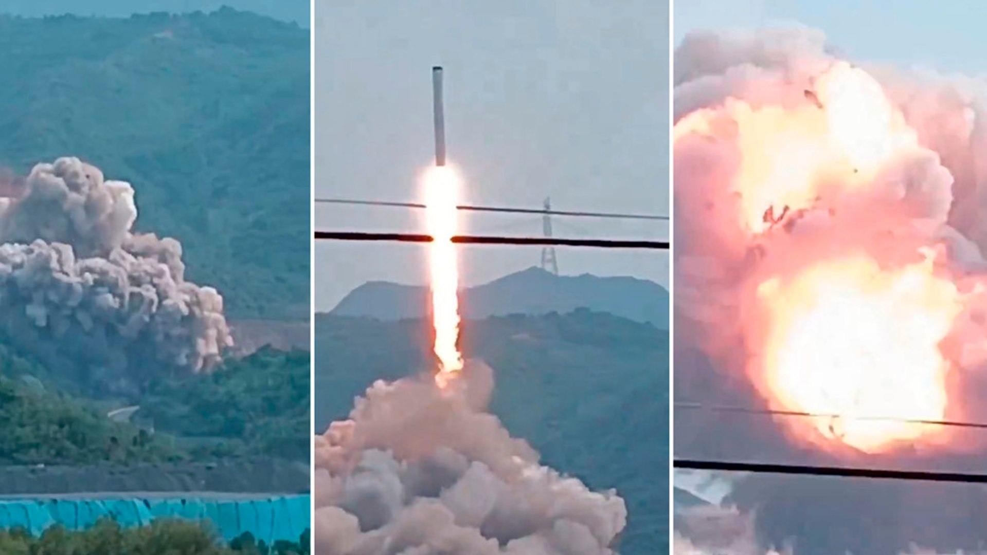 China: Lanzamiento de prueba del cohete Tianlong-3 de la compaa Space Pioneer termin en una explosin catastrfica