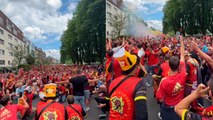 Eurocopa 2024: La afición de Bélgica presente en Düsseldorf previo al partido contra Francia