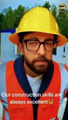 Amazing Construction Skills - TRY NOT TO LAUGH  #adamrose #construction #funny #react #прикол