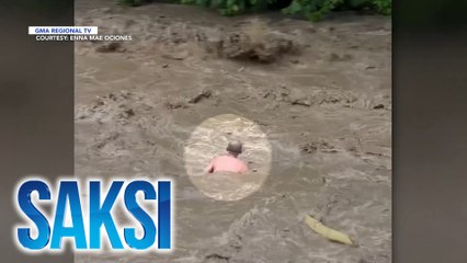 Lalaking nahulog sa bumigay na dike, nailigtas | Saksi
