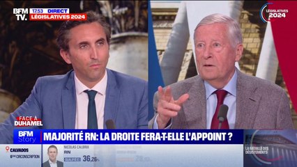 Alliance LR-RN: "À partir du moment où le RN présenterait un programme de droite, la droite, si elle est d'accord avec un certain nombre [de mesure], devrait assumer", déclare Julien Aubert