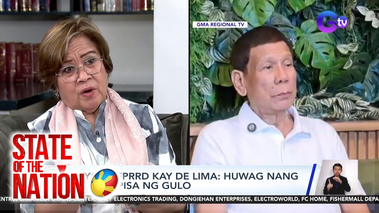 State of the Nation: (Parts 1 & 2) Lalaking inanod ng ilog ; Payo ni FPRRD kay De Lima;  atbp.