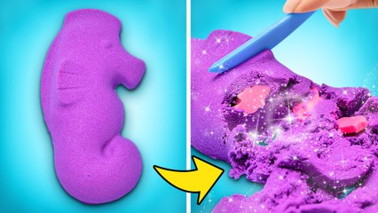 Faisons du sable cinétique pailleté || Recette FACILE & Moment de détente