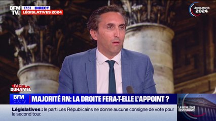 Second tour des législatives: "Dans l'histoire de la droite, à aucun moment au plan national il n'y a eu un appel de la droite à voter pour la gauche contre le Front national", affirme Julien Aubert (LR)