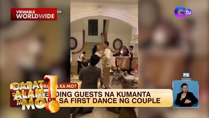 Wedding guests, naging instant choir para first dance ng newlywed couple?! | Dapat Alam Mo!